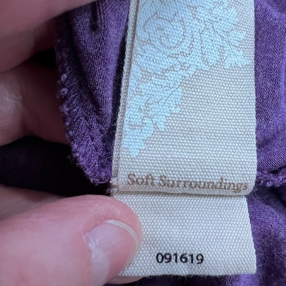 Soft Surroundings Bundle of 2 Purple Long Sleeve Top & Lace Trim Cami Size M - Picture 9 of 9